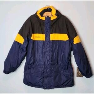 Vintage Columbia Sportswear Ski‎ Jacket Coat Men's XL Navy/Yellow/Black EUC
